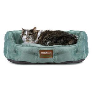 Ultra Plush Small Dog or Cat Bed Velvet Teal Blue Green